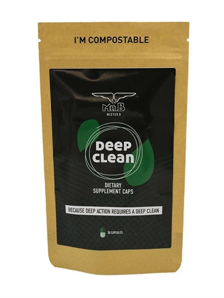 deep clean pillen von mister b bei sk8erboy im shop erhältlich für die optimale vorbereitung die packung von vorne zu sehen
