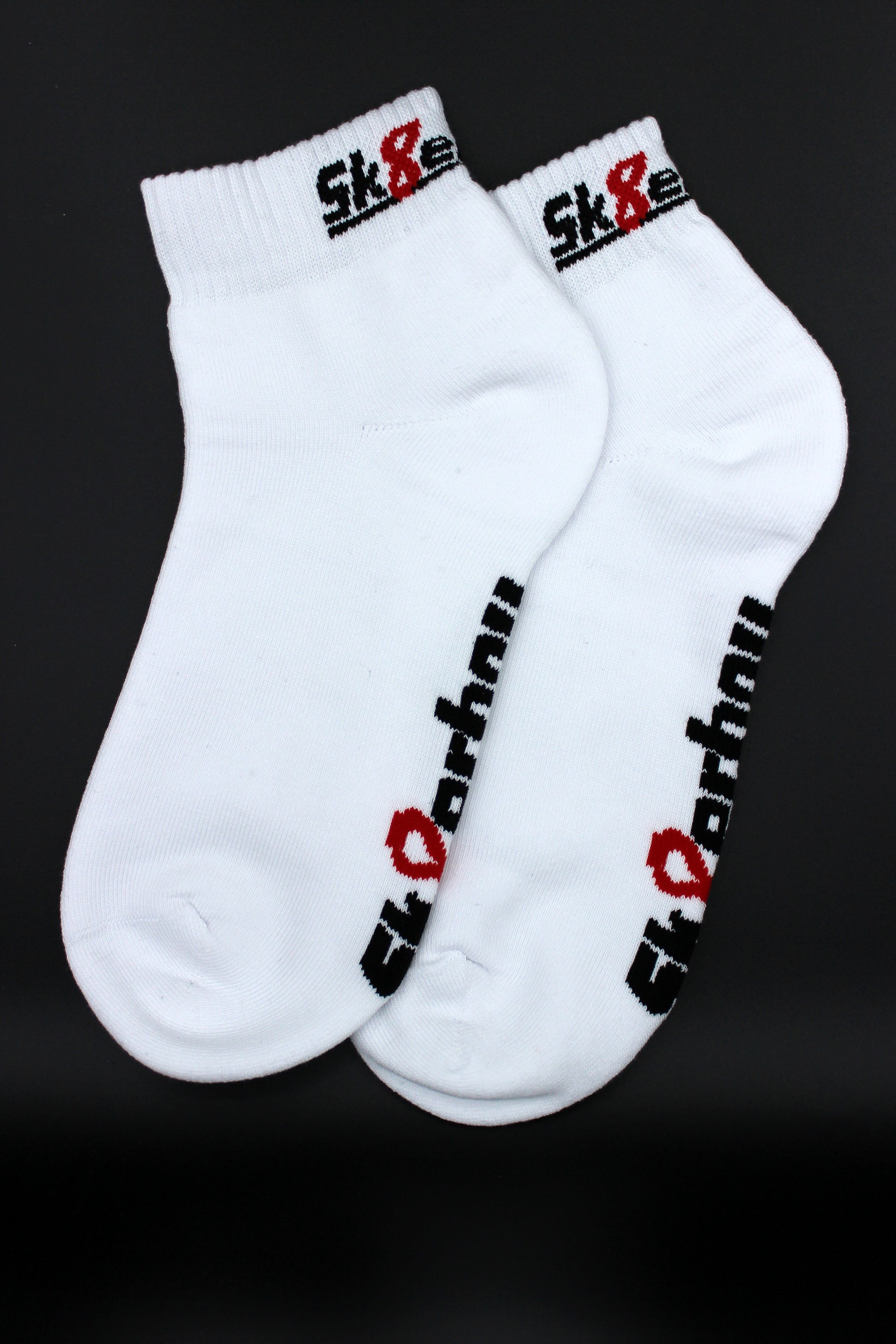 weisse sk8erboy socken quarter socks detailansicht